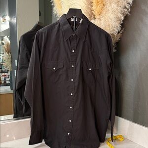 PLAINS WESTERN WEAR PEALS SNAP DRESS SHIRT VTG